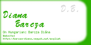 diana barcza business card